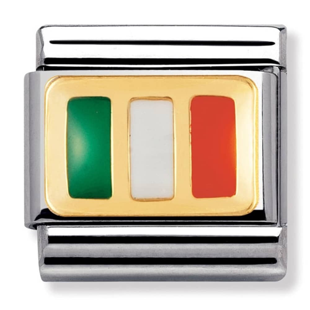 NOMINATION Gold Ireland Flag Charm 030234-10