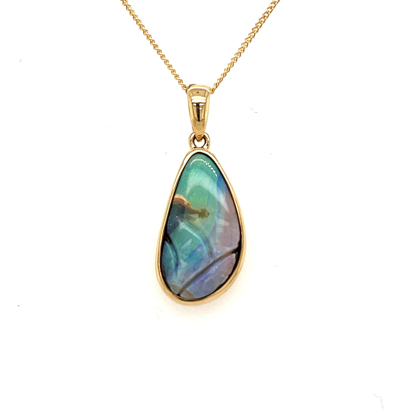 9ct Gold Winton Boulder Opal Pendant CONST175