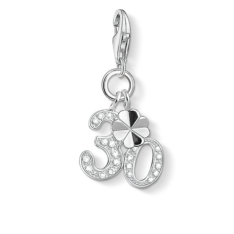Thomas Sabo Silver Pavé 30 Charm 1237-051-14