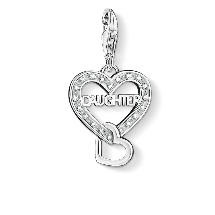 Thomas Sabo Silver Daughter Pavé Heart Charm 1267-051-14