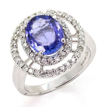 18ct Gold Tanzanite & Diamond Ring