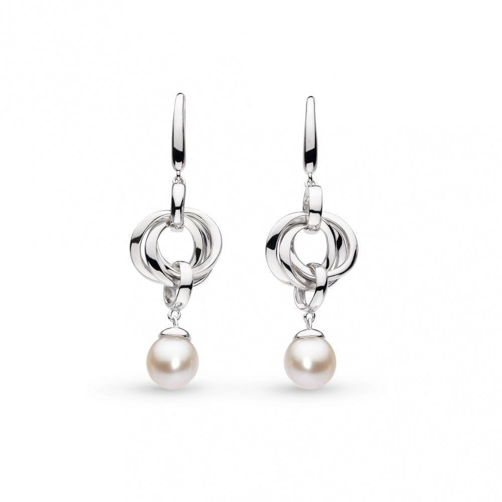 Kit Heath Bevel Trilogy Pearl FP Drop Earrings 5160FP