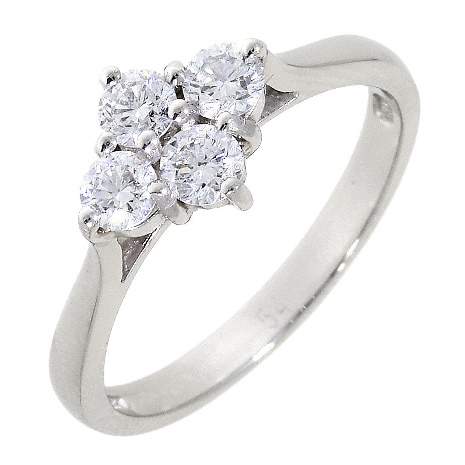 Platinum Four Stone Diamond Cluster Ring 0.77ct