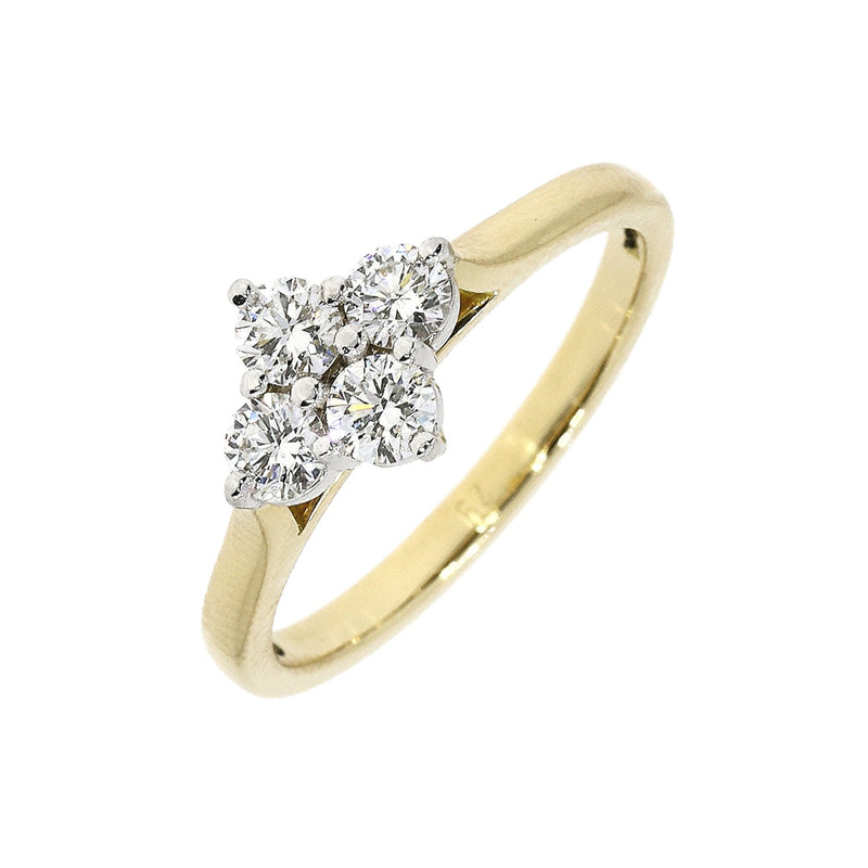 18ct Gold Four Stone Diamond Ring 0.50ct