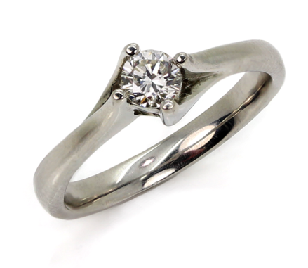 Platinum Solitaire Diamond Ring - 1614GWD-PLAT