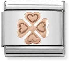 Nomination Rose Gold  Four-Leaf over charm 430104-06