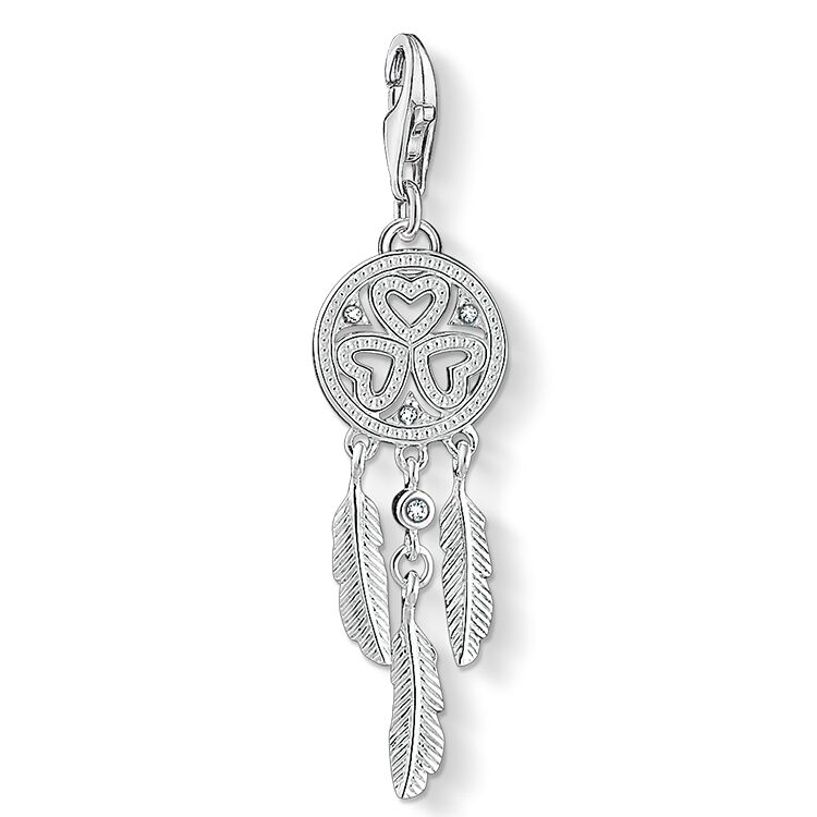 Thomas Sabo Silver Dream Catcher Hearts Charm 1424-051-21