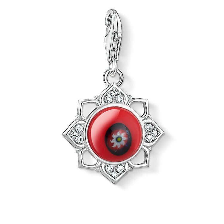 Thomas Sabo Red Lotus Flower Charm 1441-052-10