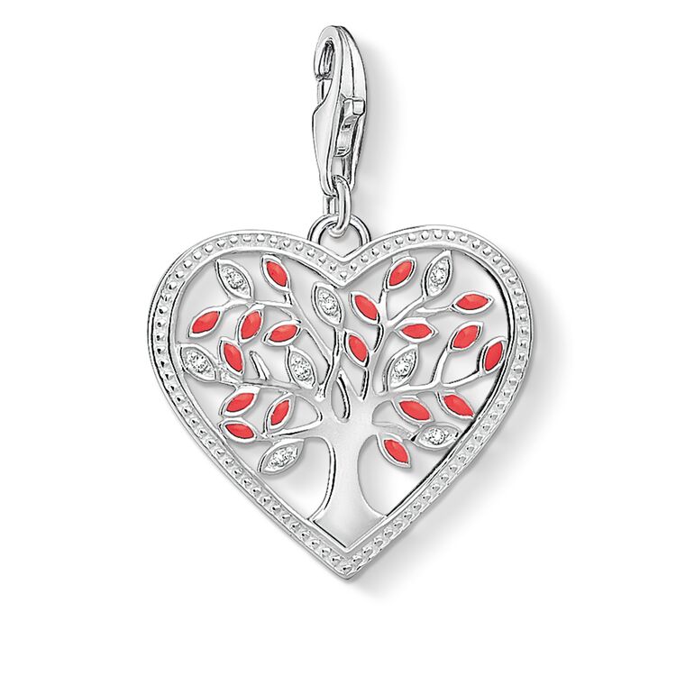 Thomas Sabo Silver Charm Pendant Heart Tree Of Love 1504-041-27