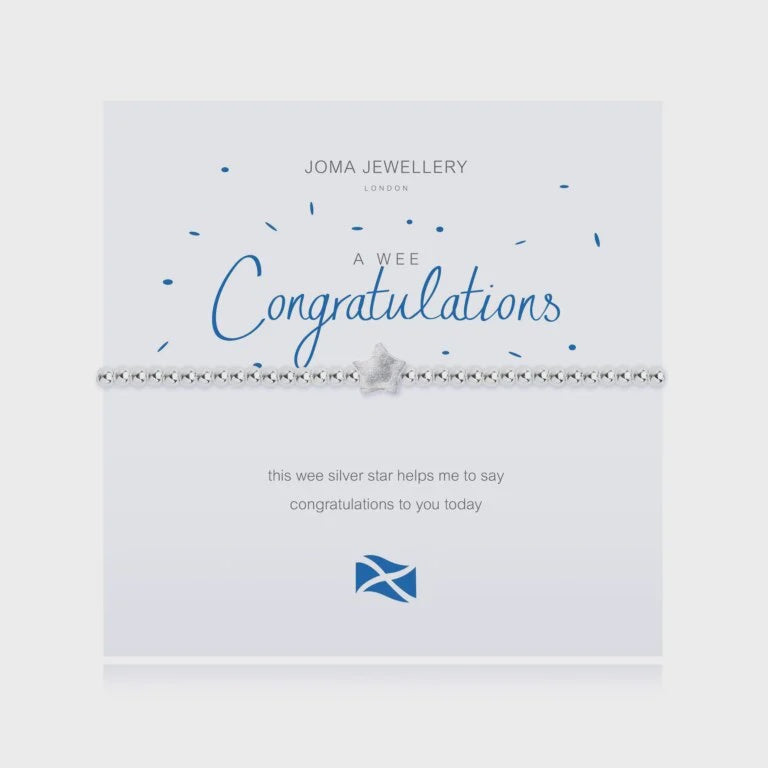 Joma Jewellery A Wee 'Congratulations' Scottish Bracelet 1551