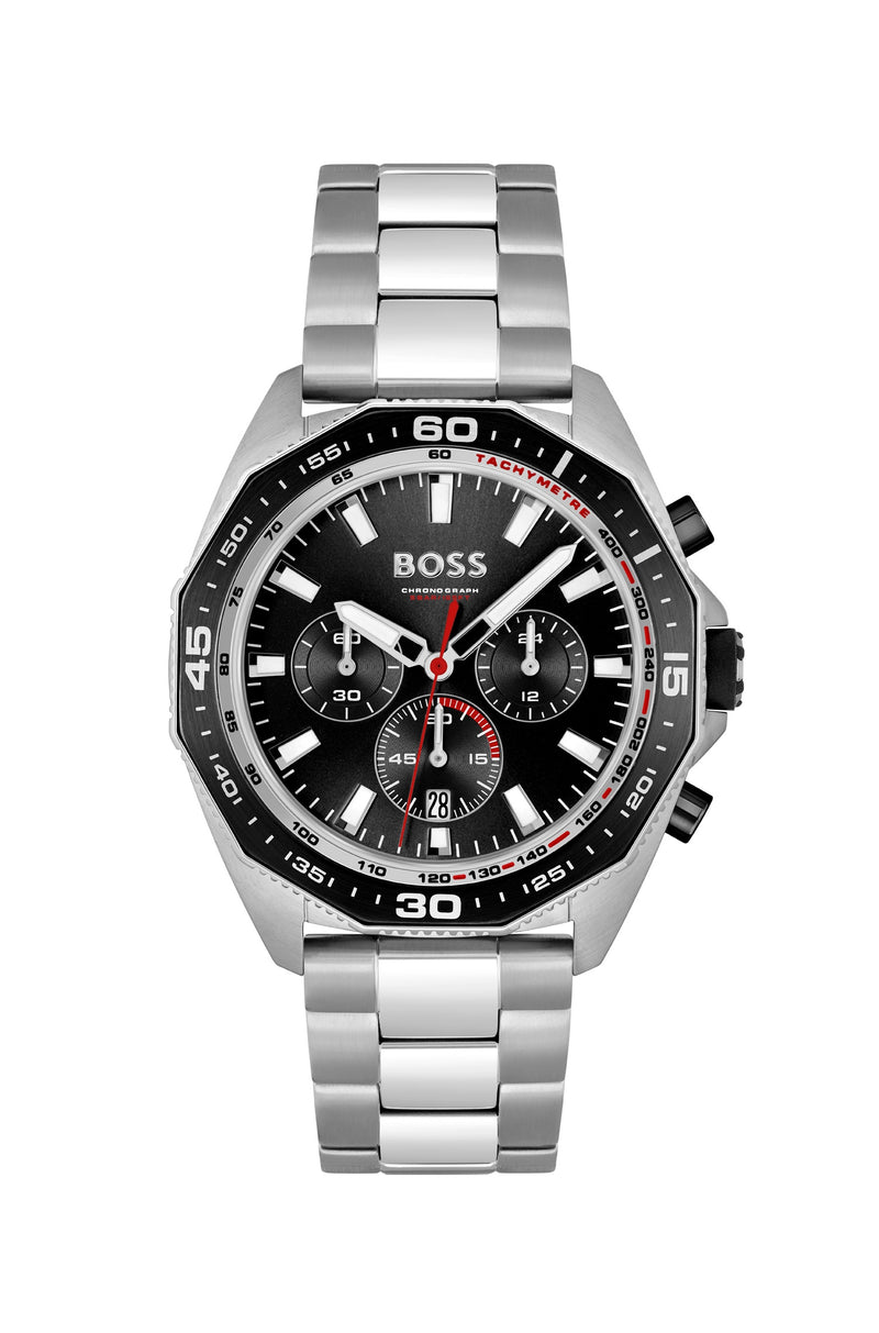 BOSS S/S Black & Red Detail Gents Watch 1513971