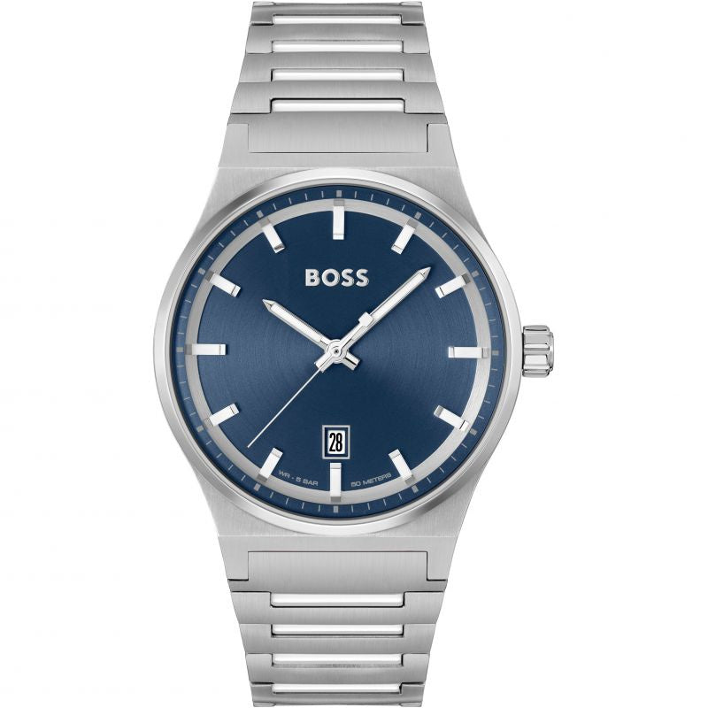 BOSS Gents Candor Blue Dial with Stainless Steel Bracelet 1514076