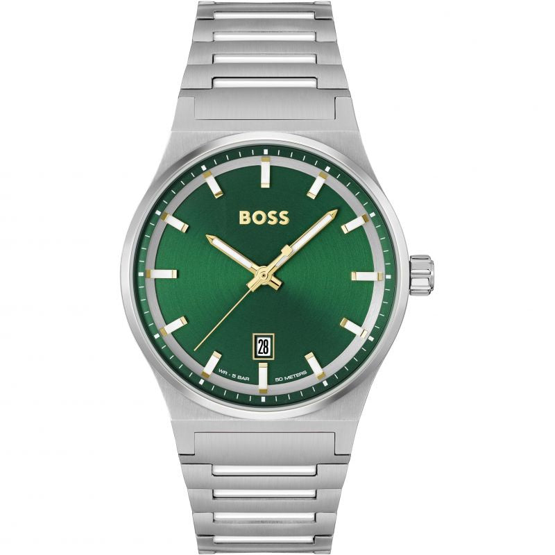 Boss Gents Candor Green Dial with Stainless Steel Bracelet 1514079