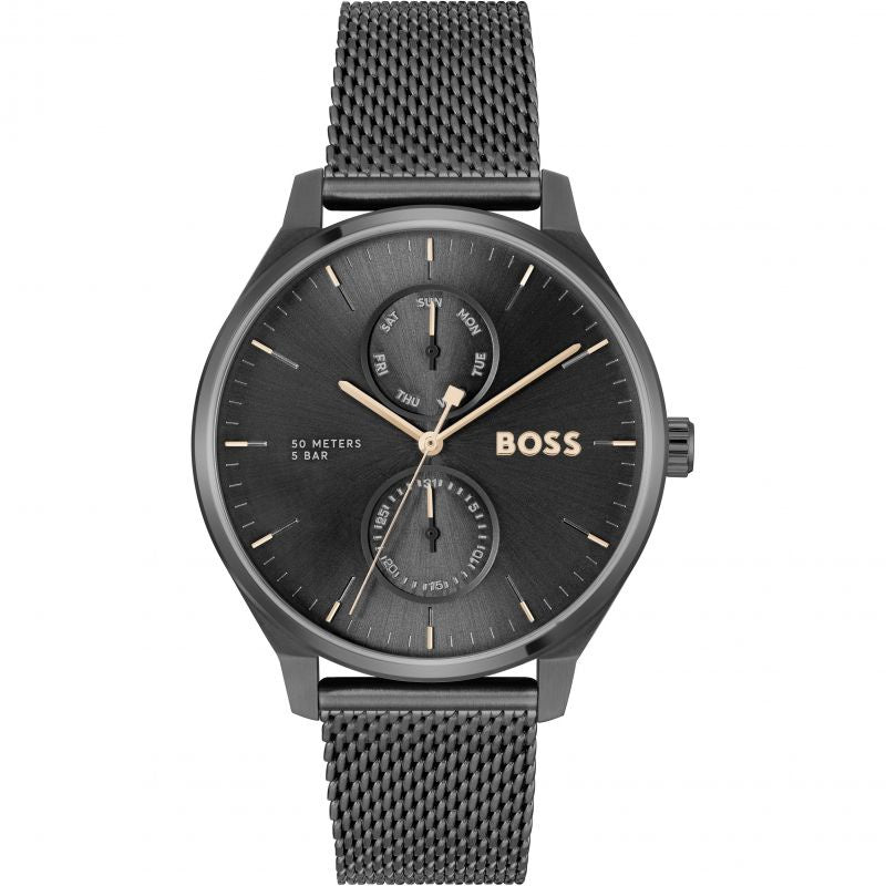 BOSS Gents Tyler Black IP Mesh Watch 1514105