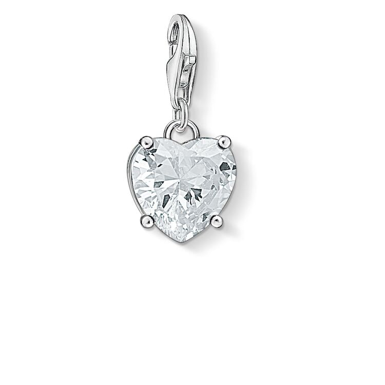 Thomas Sabo Heart With White Stone Charm 1567-051-14