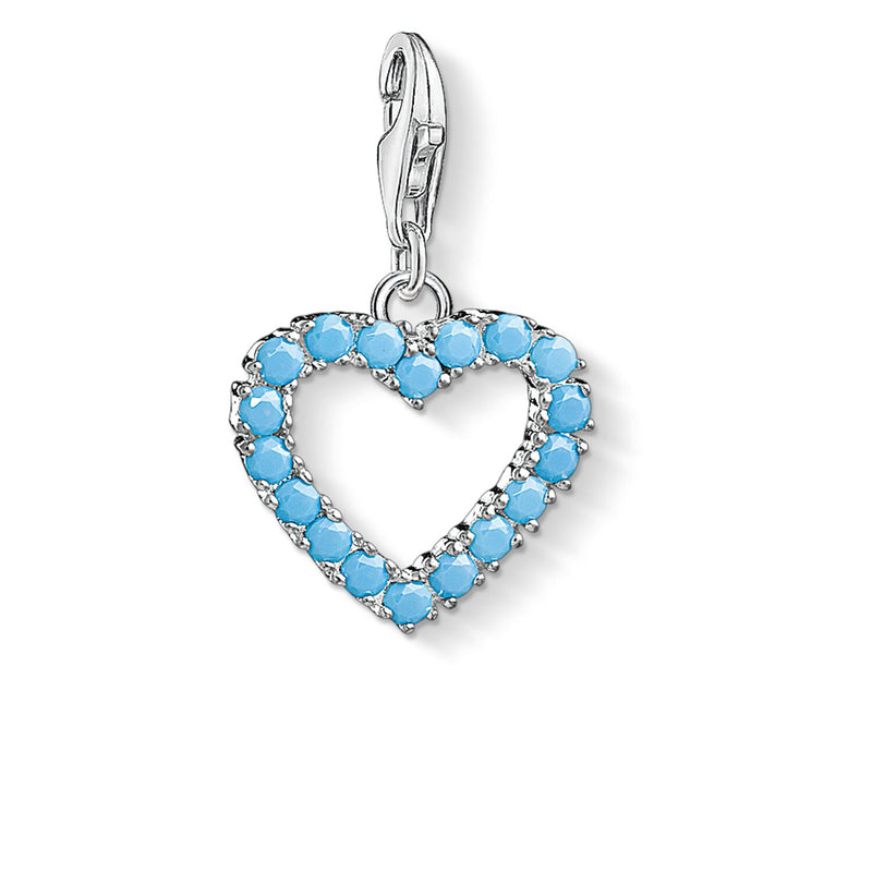 Thomas Sabo Turquoise Heart Charm 1572-699-17