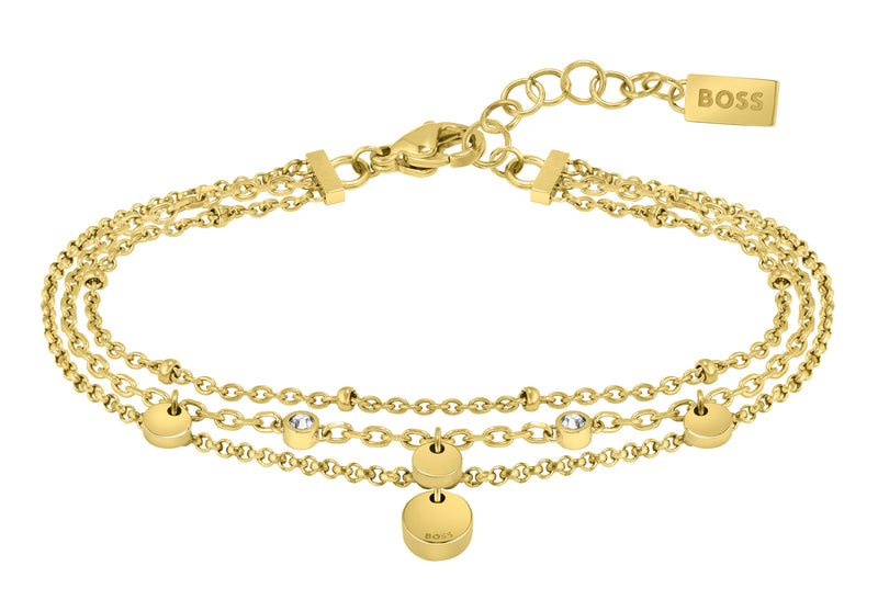 Hugo Boss Gold Tone Triple Layer Bracelet 1580335