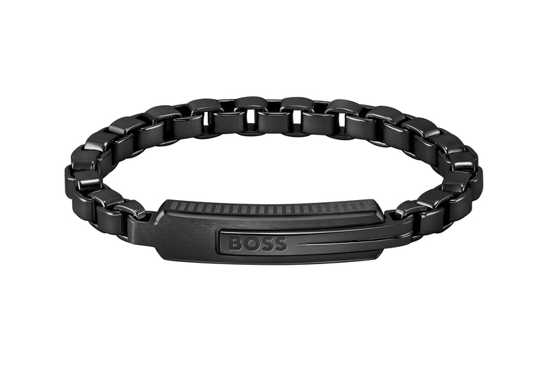 Hugo Boss Gents Black Linked Bracelet 1580358M