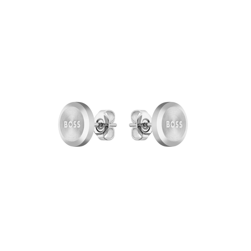 Boss Gents BOSS Yann Stainless Steel Circle Earrings 1580477