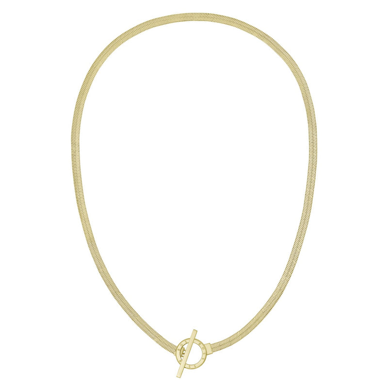 BOSS Ladies Zia Light Yellow Gold IP Chain Necklace 1580480