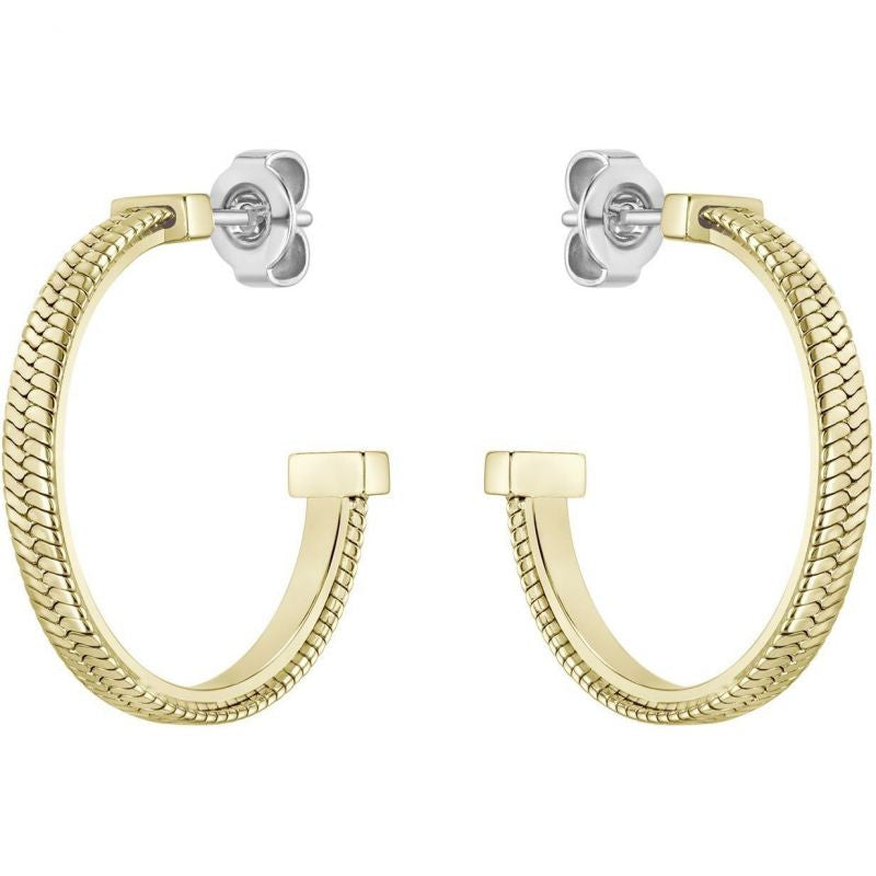BOSS Ladies Zia Gold IP Plated Hoop Earrings 1580483