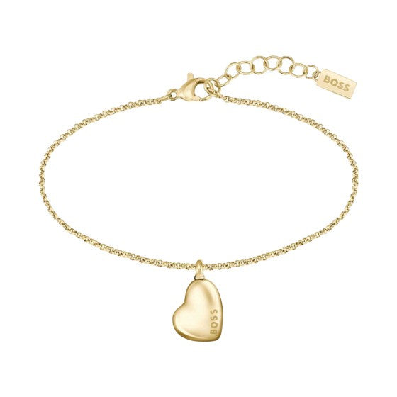 BOSS Ladies Honey Gold Tone Heart Bracelet 1580595