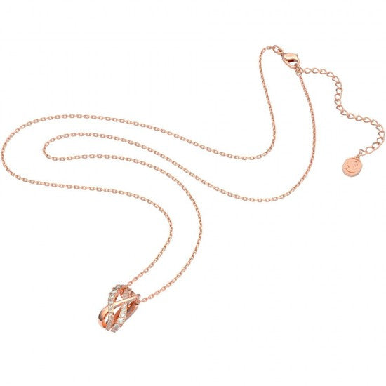 Swarovski Twist necklace White Rose gold-tone plated 5620549