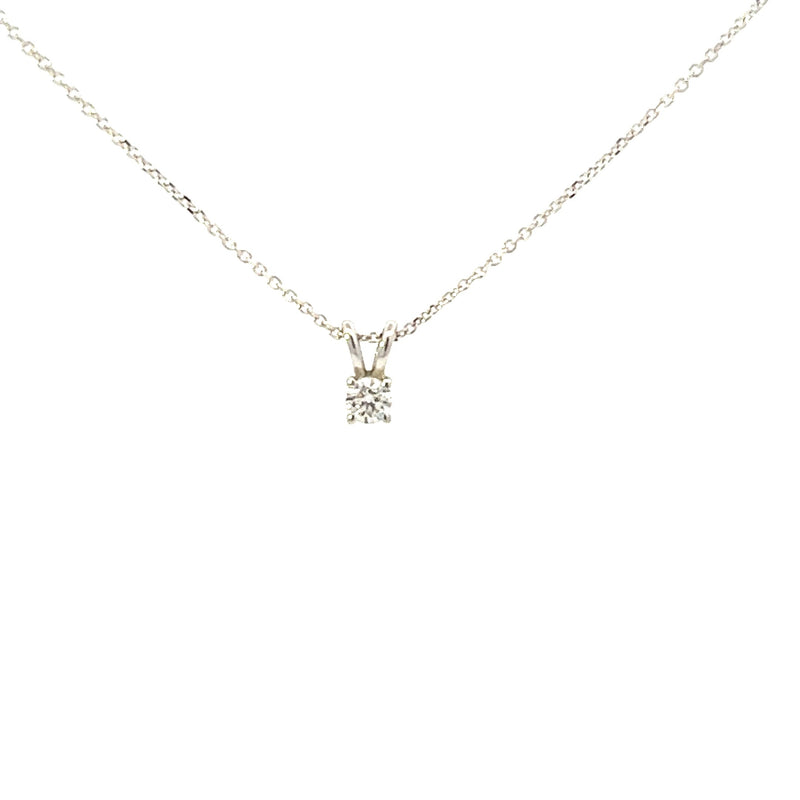9ct White Gold Diamond Necklace 0.13ct