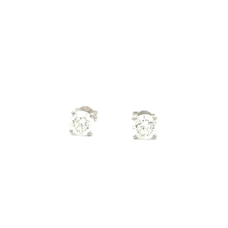 18ct White Gold Diamond Stud Earrings 3.03ct