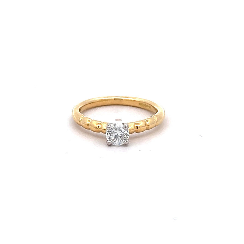 18ct Yellow Gold Diamond Solitaire Ring 0.52ct - ASM1593