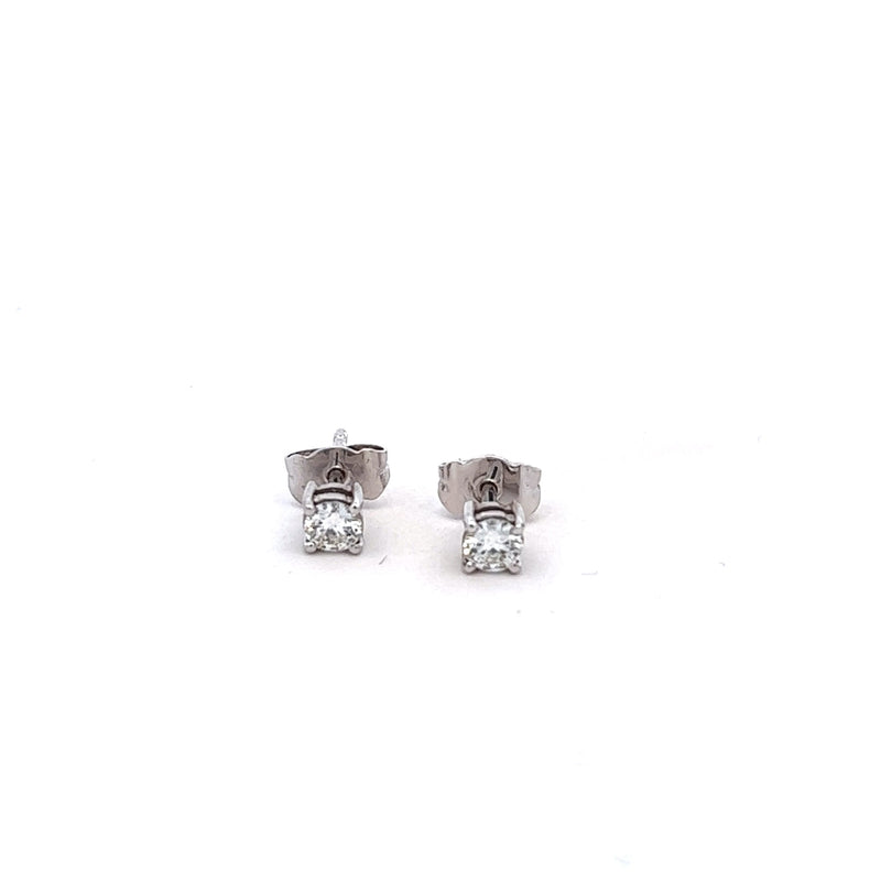 18ct White Gold Diamond Stud Earrings 0.44ct