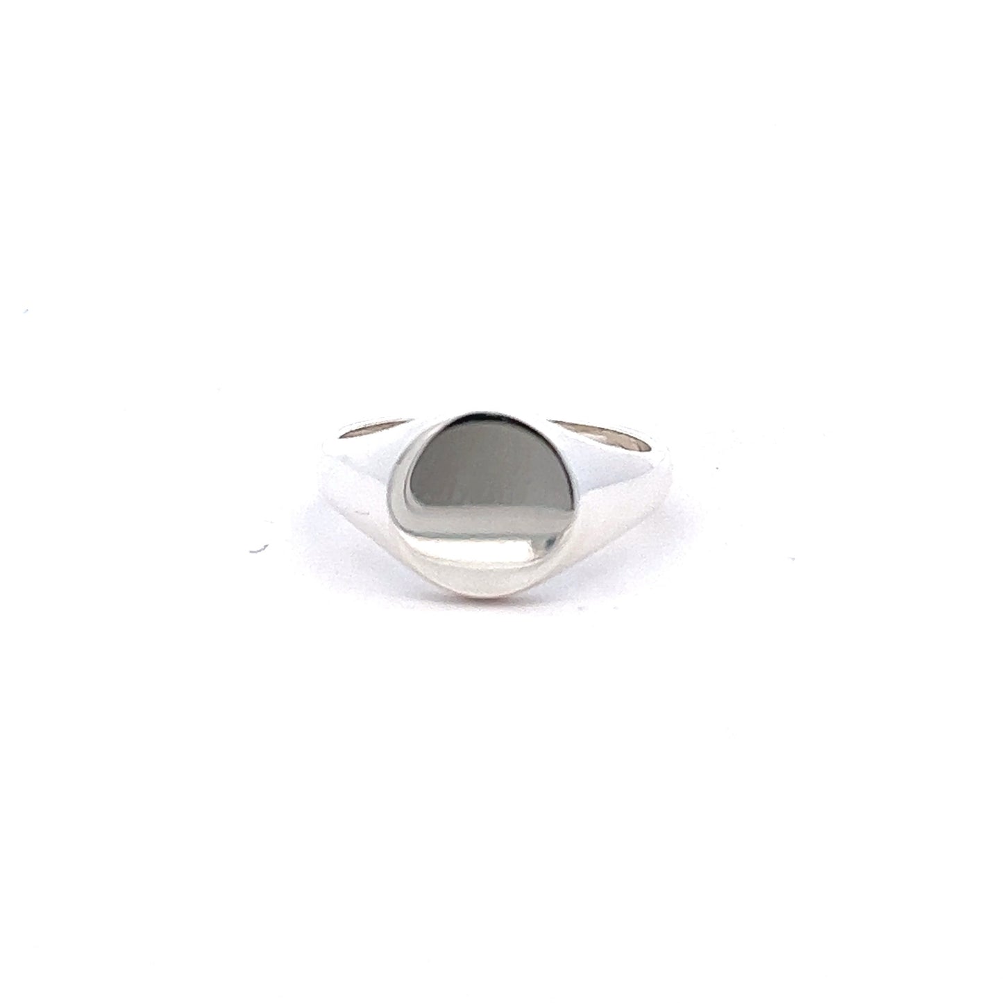 Sterling Silver Round Signet Ring 11mm
