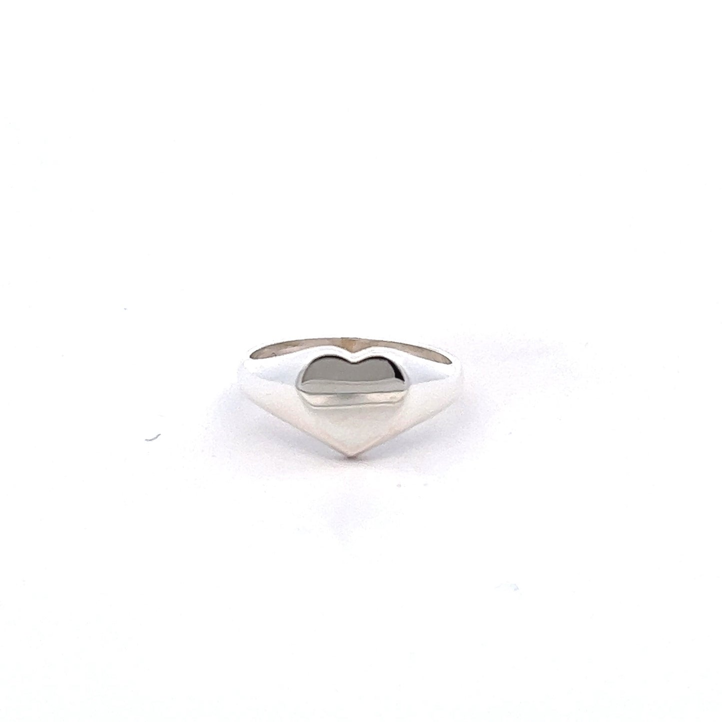 Sterling Silver Heart Signet Ring 9mm x 9mm