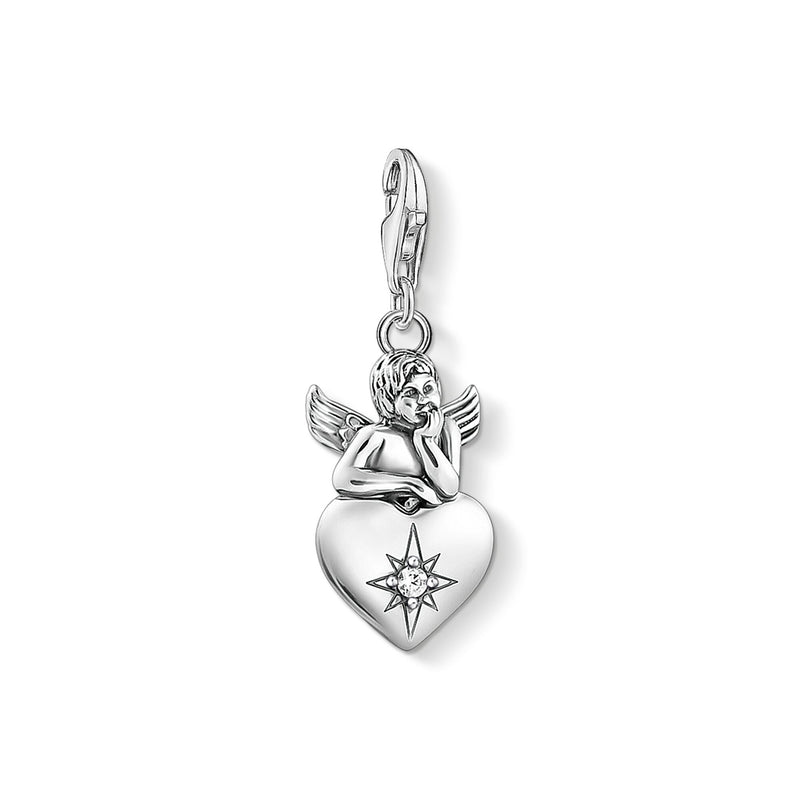 THOMAS SABO CHARM PENDANT GUARDIAN ANGEL WITH HEART SILVER 1735-643-14