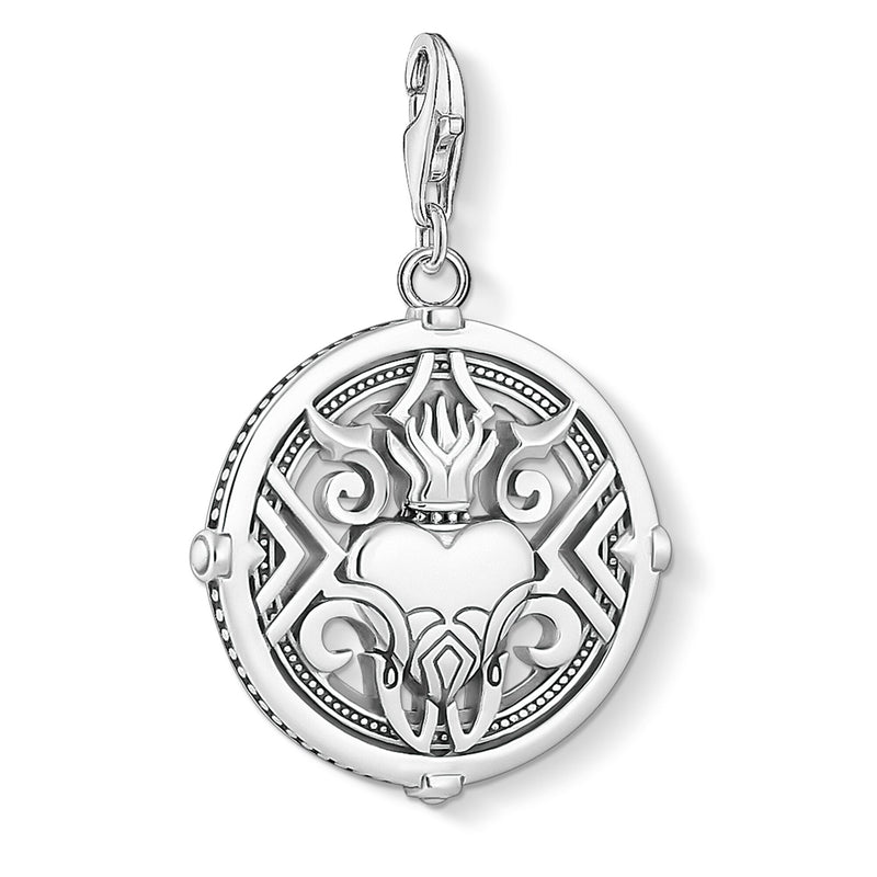 Thomas Sabo Sterling Silver Flaming Heart Charm 1748-637-21