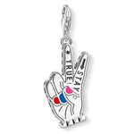 Thomas Sabo Stay True Peace Sign Charm 1752-007-7