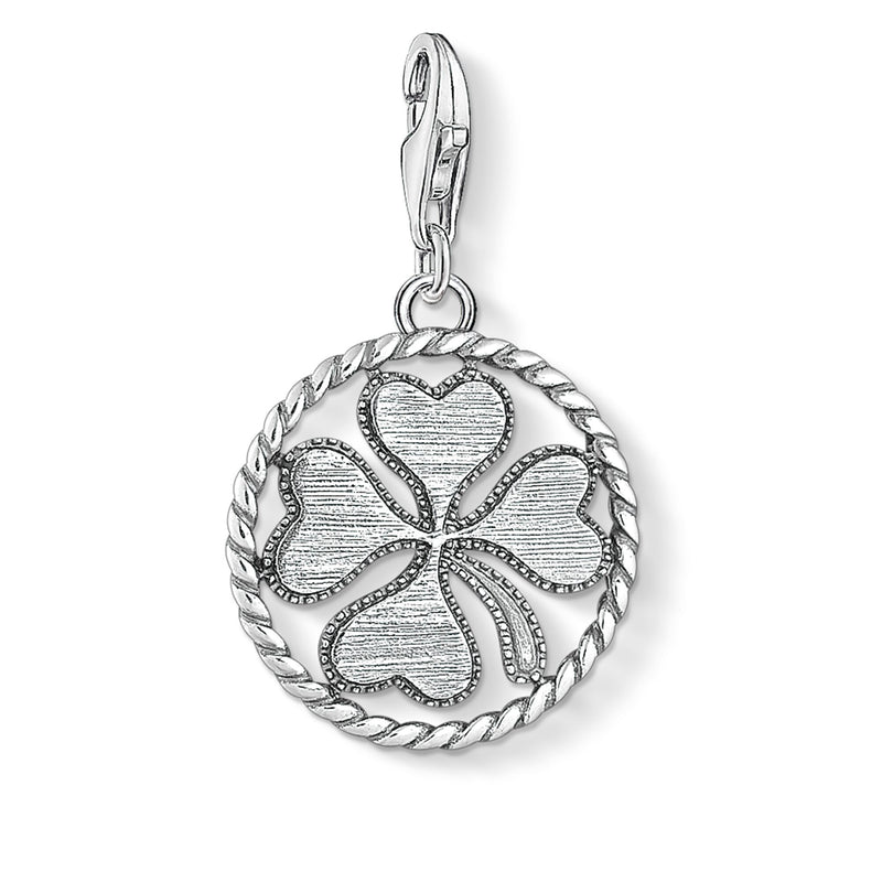 Thomas Sabo Sterling Silver Cloverleaf Coin Charm 1759-637-21