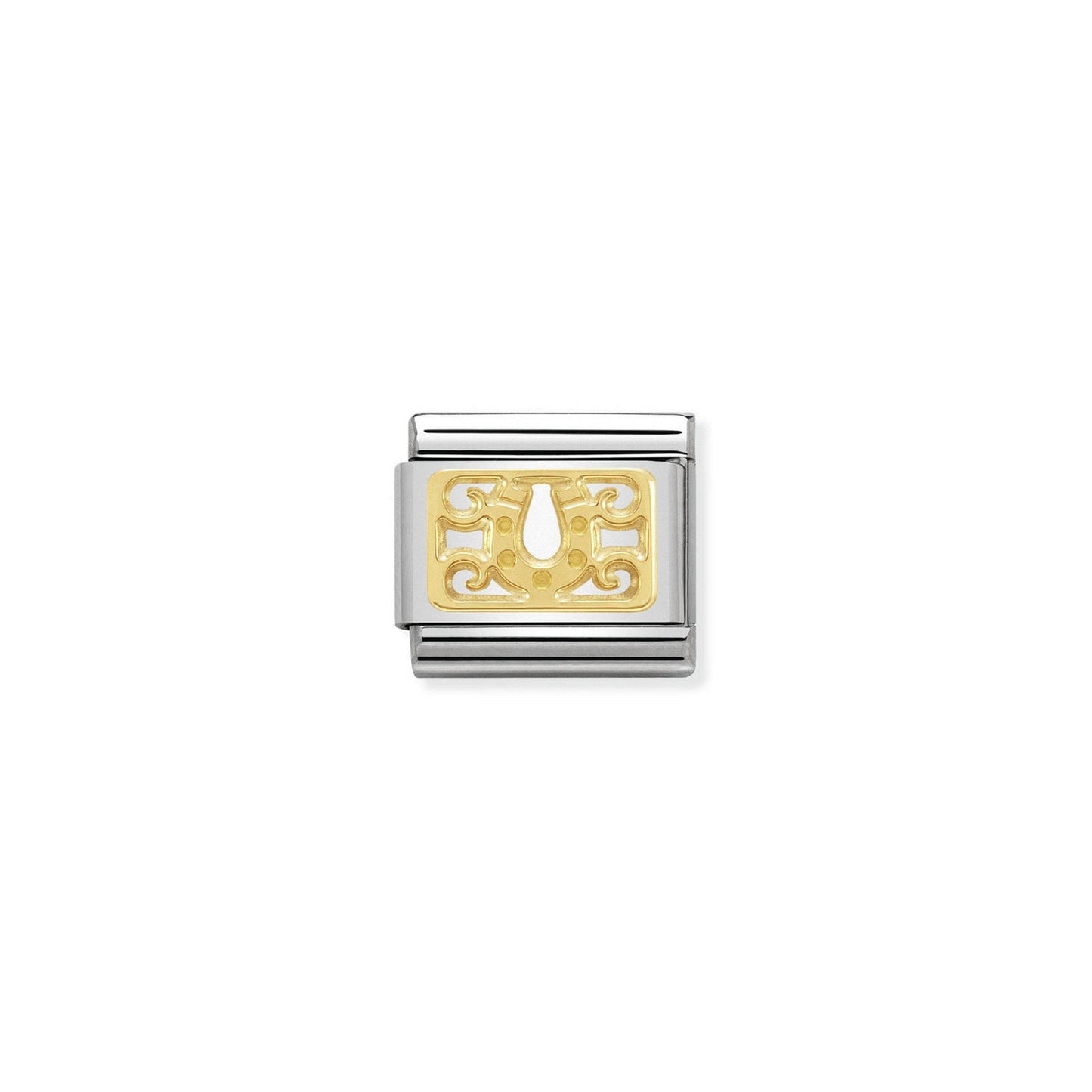 NOMINATION Plates Gold Horseshoe Decorations Link 030153/06
