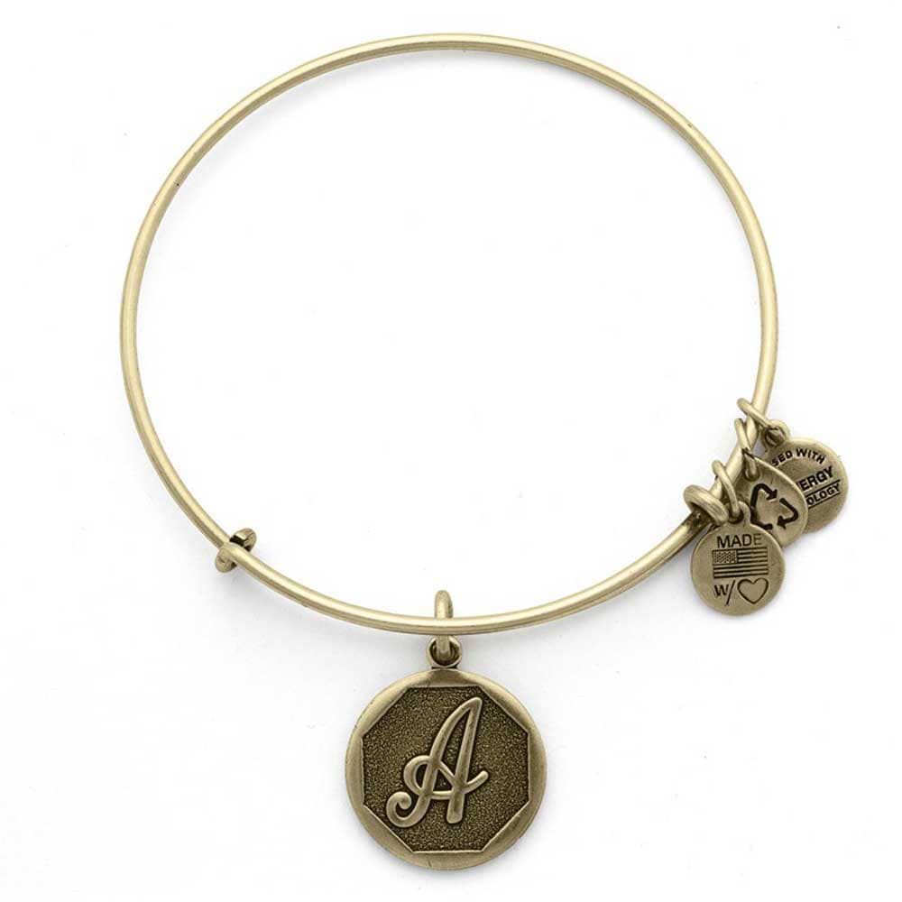 ALEX AND ANI Initial 'A' Charm Bangle A13EB14AG