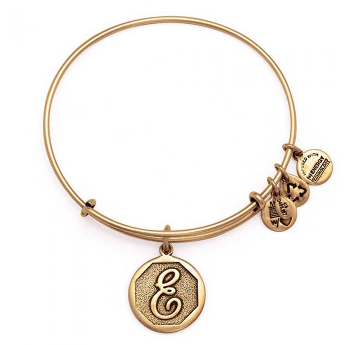 ALEX AND ANI Initial 'E' Charm Bangle A13EB14EG