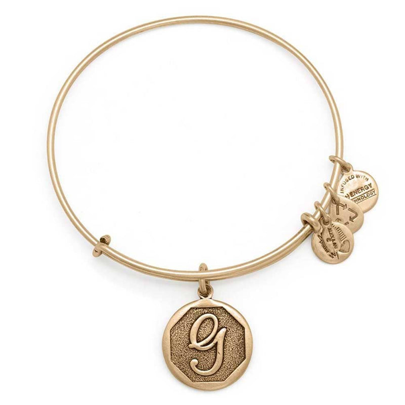 Alex and Ani Initial G Charm Bangle A13EB14GG