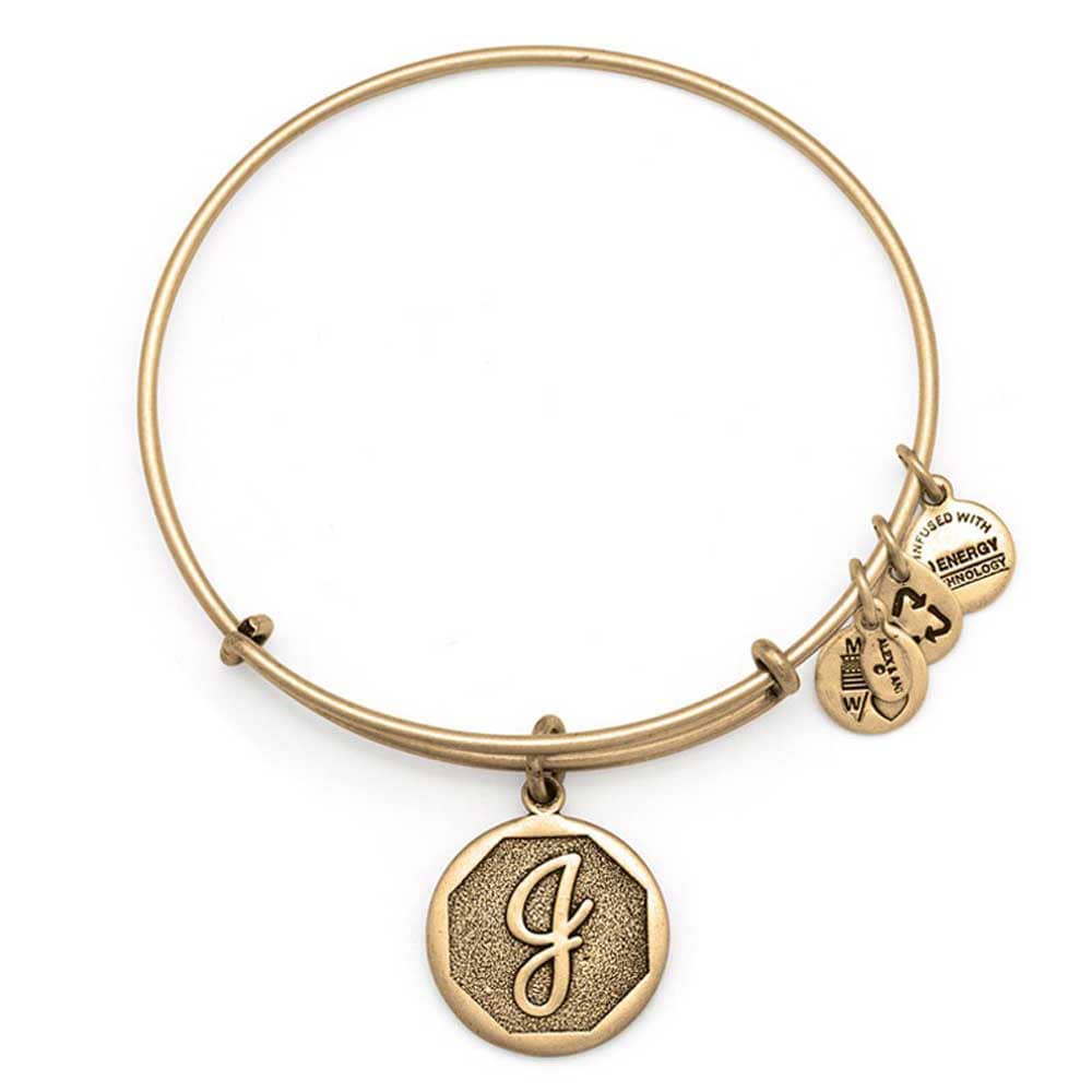 ALEX AND ANI Initial 'J' Charm Bangle A13EB14JG