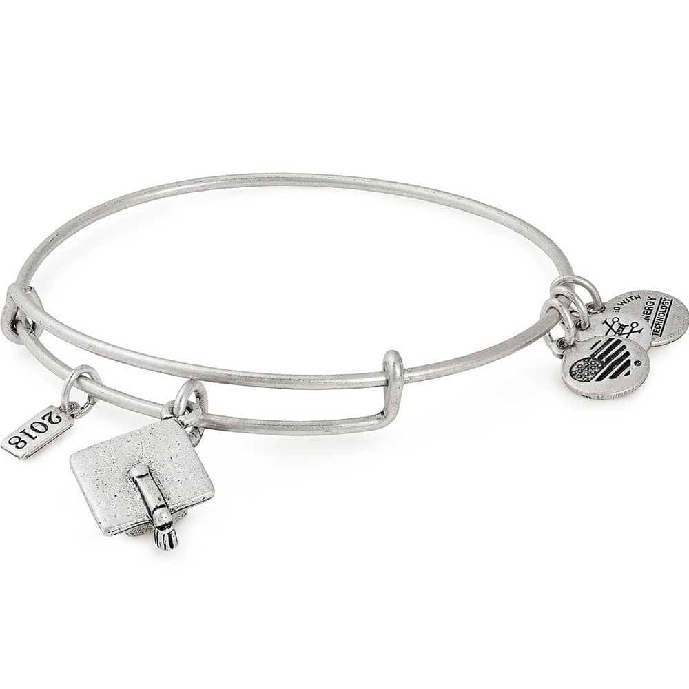 ALEX AND ANI Rafaelian Silver Graduation Cap Bangle A18EBGCRS