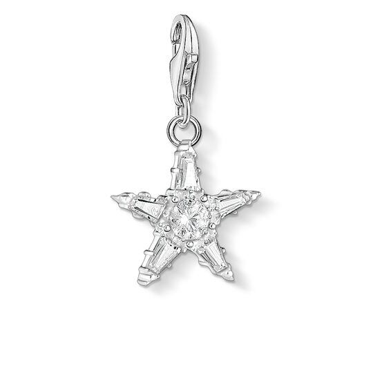 Thomas Sabo Silver Clear Cubic Zirconia Star Charm 1804-051-14