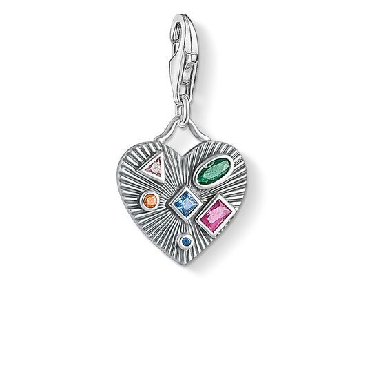 Thomas Sabo Silver Colourful Stones Heart Charm 1806-318-7