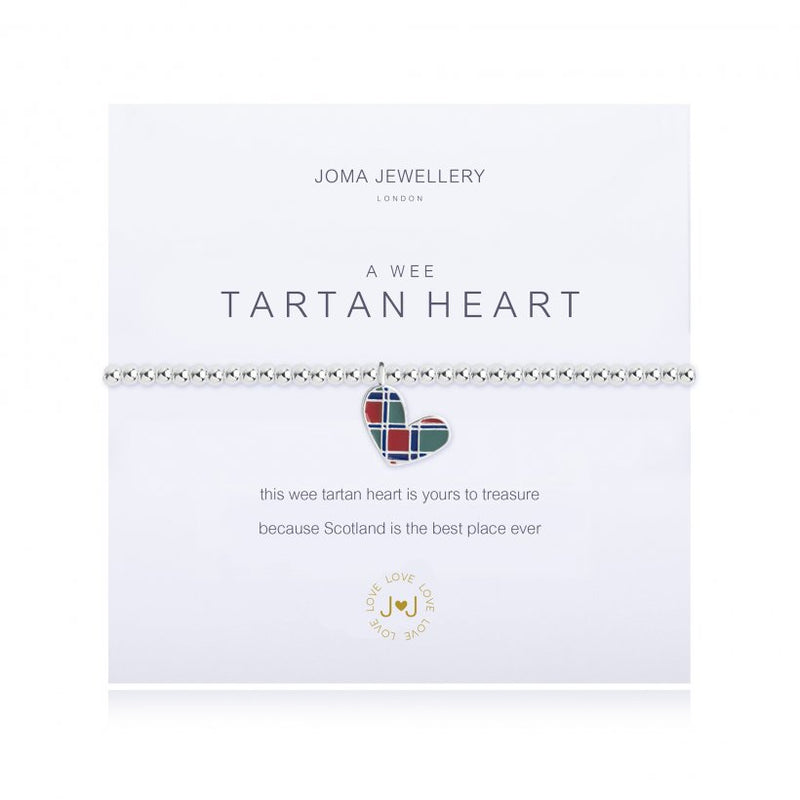 Joma Jewellery A Little Tartan Heart Bracelet 1815