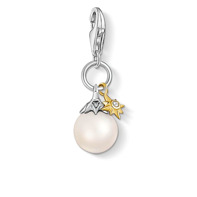 Thomas Sabo Pearl & Star Charm Pendant 1856-849-14