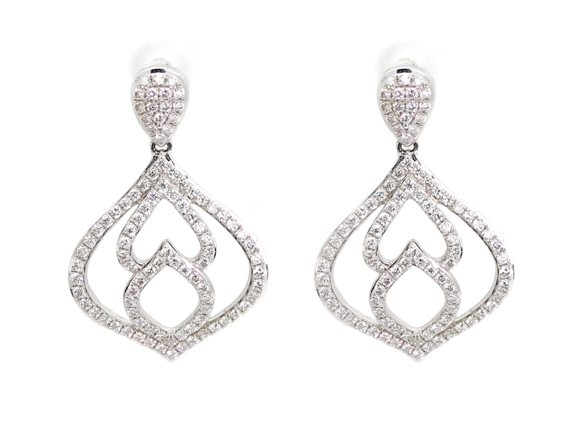 18ct Gold Diamond Earrings O.J
