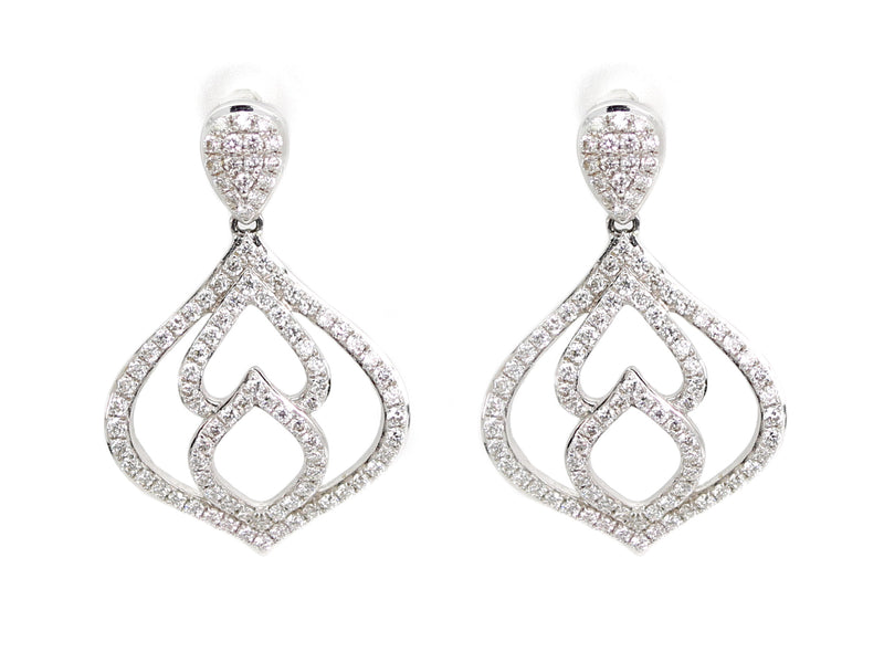 18ct Gold Diamond Earrings O.J