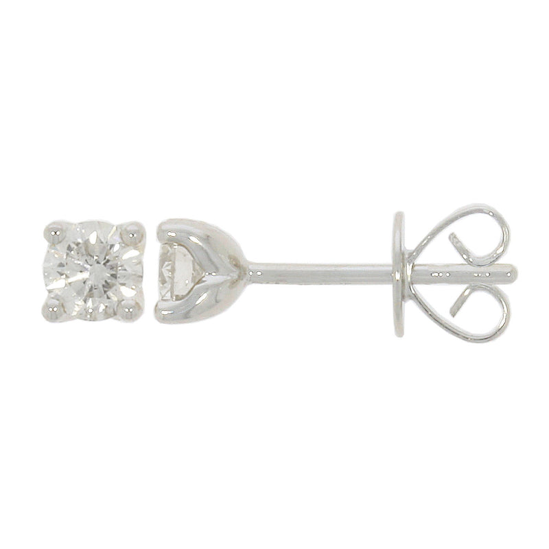 18ct White Gold Diamond Stud Earrings 0.50ct - 4 Claw